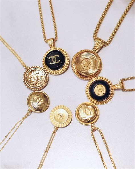 Upcycled Chanel Button Necklace 